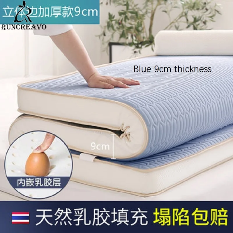 Natural Latex and Memory Sponge Filling Customizable Mattress Foldable Cotton Fabric Soft Tatami King Queen Twin Full Size | Мебель