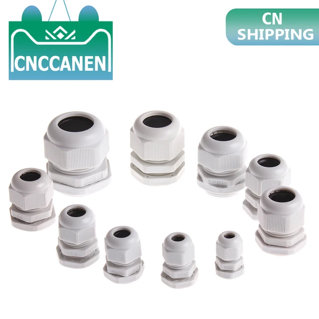 1pc Ip68 Pg7 For 3-6.5mm Pg9 Pg11 Pg13.5 Pg16 Pg19 Pg21 Pg24 Pg25 Pg29 Wire  White Waterproof Nylon Plastic Cable Gland Connector - Cable Glands -  AliExpress