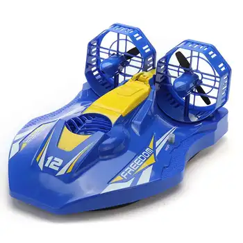 

TKKJ A1 2.4G 4CH RC Twin-propeller Hovercraft EP Amphibious Boat with Double Motors RTR Model