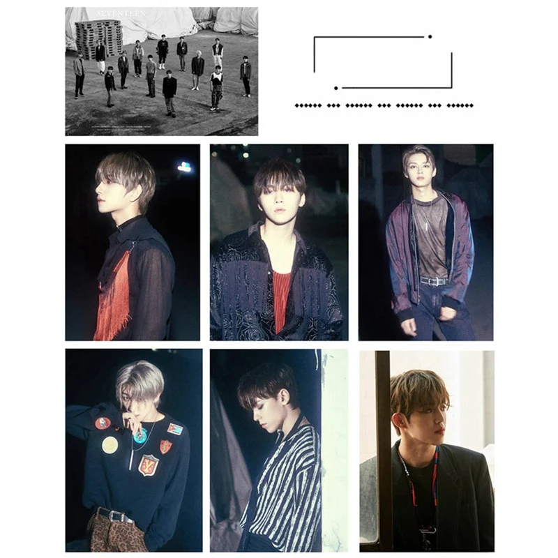 14 шт./компл. k-pop SEVENTEEN новые альбомы Ode карты с кристаллами наклейки в виде автобуса Стикеры для альбомов самодельные бумажные карты
