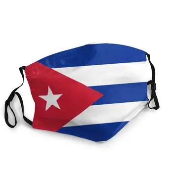 

Cuba Cuban National Flag Unisex Non-Disposable Mouth Face Mask PM2.5 Anti Haze Dustproof Protection Cover Respirator