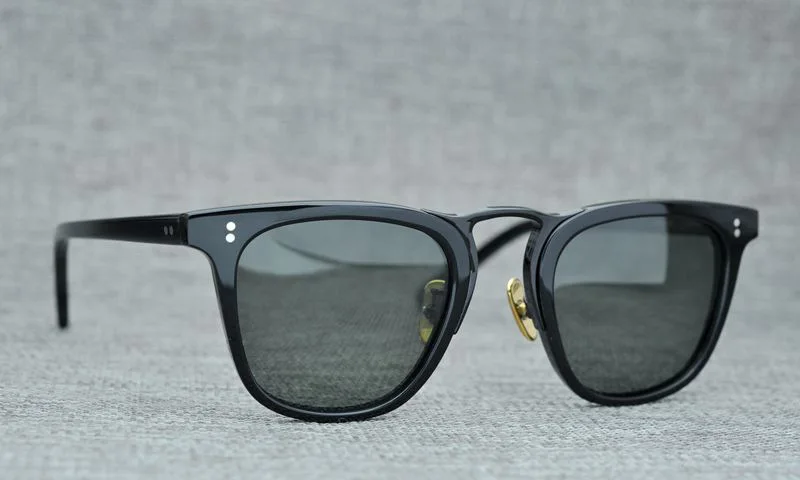Ацетатные поляризационные солнцезащитные очки для мужчин и женщин, фирменный дизайн, квадратные солнцезащитные очки для мужчин, Ретро