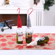 Рождественское украшение для винной бутылки, Рождественская Крышка для бутылки, Декор Санта-Клауса, decoracion navidad d90829