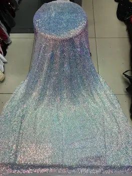 

NEW High Quality 2019 Tulle sequins Beaded French Nigerian Lace Fabrics Pearls Embroidered Guipure African 3d Lace Fabric gold