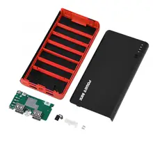 Без аккумулятора) 20000 мАч ультра-большая емкость банка питания DIY Kit 4 USB Быстрая Зарядка 18650 аккумулятор внешний аккумулятор чехол с фонариком