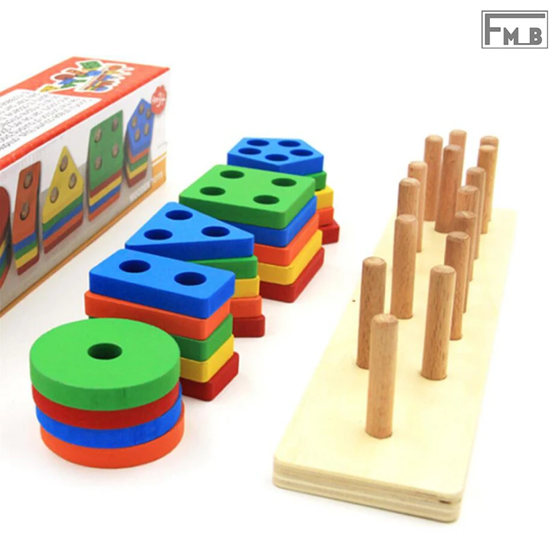  Geometric Intelligence Board Shape Paired Building Block Toys Teaching aids Children's Enlightenmen - 4000110034731