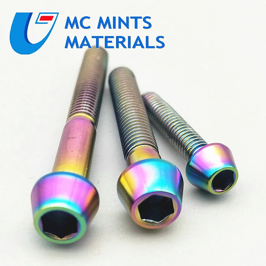 Титановый Ti M5 x 10 12 16 18 20 25 30 35 40 45 50 мм шестигранный ключ конический Зажим Руль для