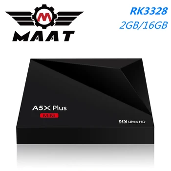 

MAAT 2GB Ram 16GB Android 9.0 TV Box RK3328 Quad Core 2.4G Wifi USB3.0 100M Smart 4K HD Media Player Set Top Box A5X Plus Mini