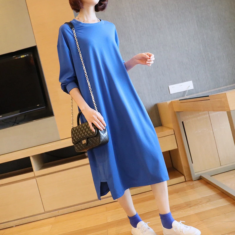 

Elegant Knitted Sweater Dress Female Autumn Winter 2020 Long Sleeve Sweaters Women Dress Office Lady Casual Midi Dresses Fall