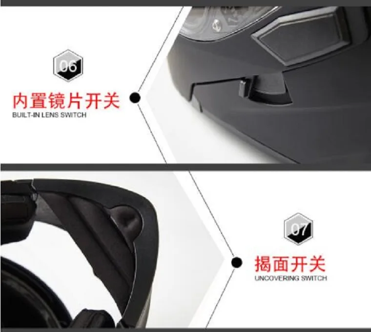 New style Knight protection Flip Up Motorcycle Safety Helmet JIEKAI Open Face Double lens Motorbike Helmets of ABS PC visor