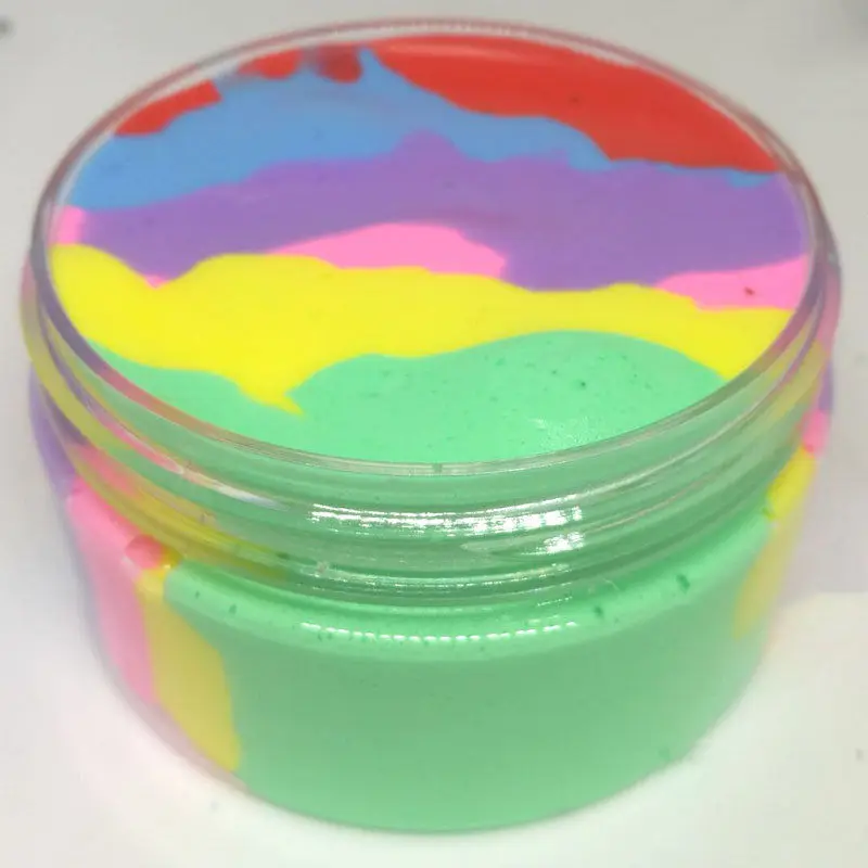 100ml big colorful Цветные сказочные хлопковые тонкие грязевые слойки слизи пластиковые Diy печатные цветные грязевые декомпрессионные игрушки 100 мл Runny Nose - Цвет: 100ml big colorful