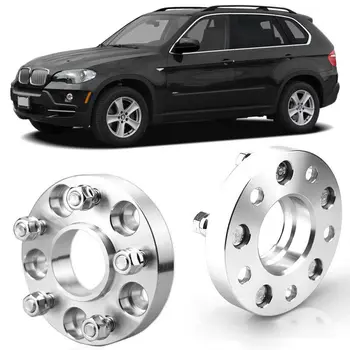 

2pcs 1" Wheel Spacers Centric Hub Adapters 5x4.7 72.6mm 14x1.5 Stud For BMW X5