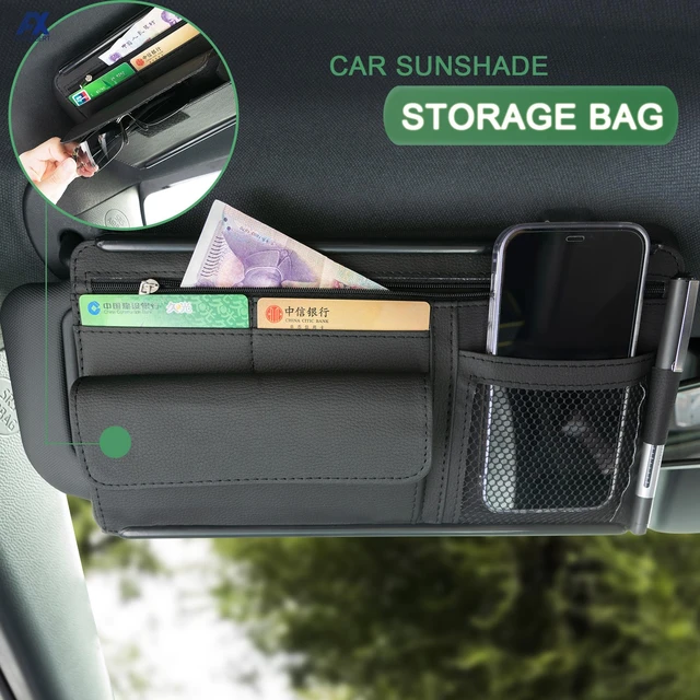 Kaufe Auto Gläser Box Sonnenschirm Lagerung Tasche Auto