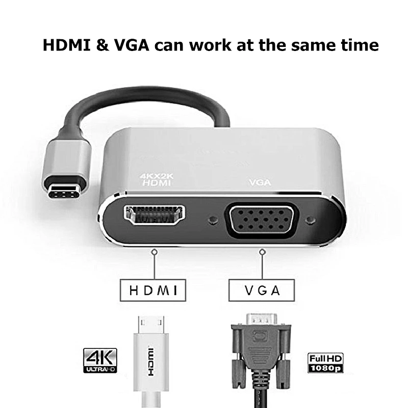 Адаптер Trumsoon Type C на HDMI 4K VGA 1080P USB 3 0 Hub для MacBook TV проектора Samsung Dex Huawei P20 xiaomi Dock