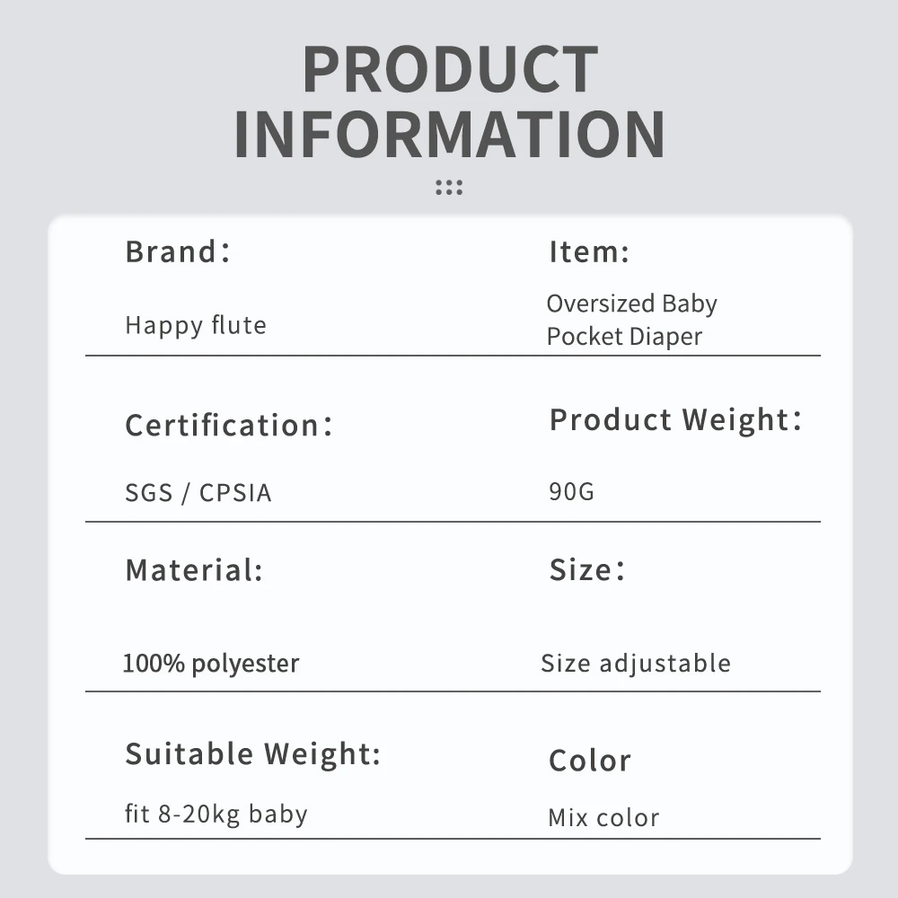 Waterproof Diapers 8-20kg Lager Diaper With 1 Insert Washable Nappy Plain&Print PUL Reusable Cloth Double Gussets Oversize for Big Baby