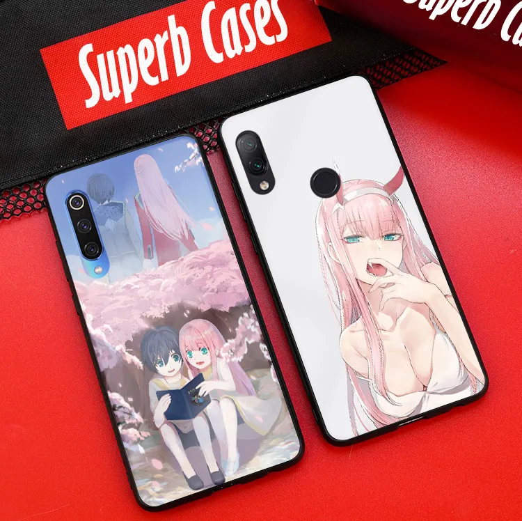 

Zero Two Darling in the Franxx phone case for Xiaomi mi 6 x 8 9 se mix 2 2s 3 redmi note 5 6 7 pro Glass cover silicone shell