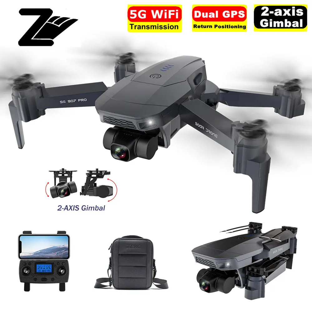 

SG907 Pro GPS Drone With 4K Professional HD Camera 5G WIFI FPV Mechanical 2Axis Gimbal RC Foldable Quadcopter Dron VS SG906 pro2