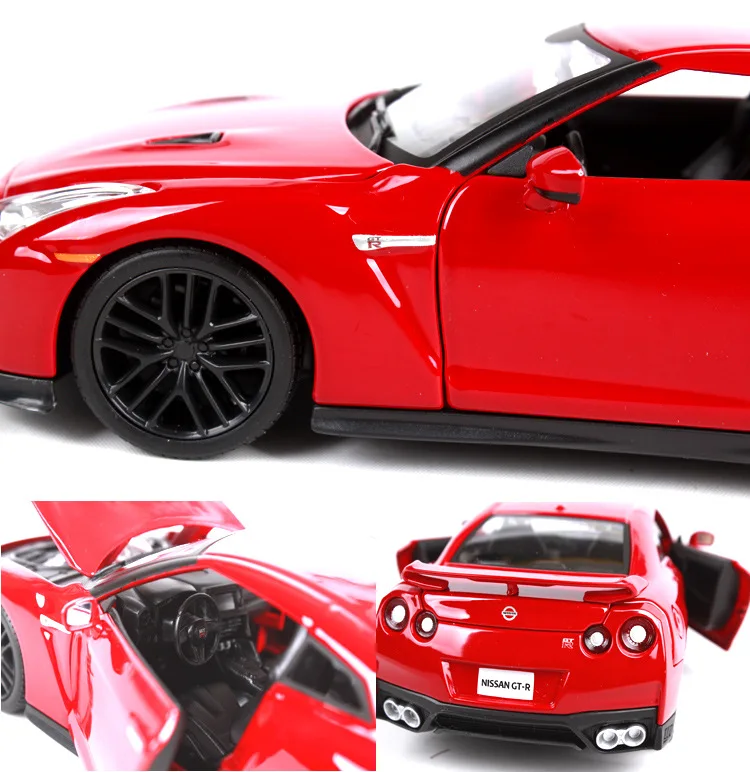 1-24 завод Bimeigao Nissan GTR модель спортивного автомобиля из сплава Модель автомобиля Nissan che Bay jian