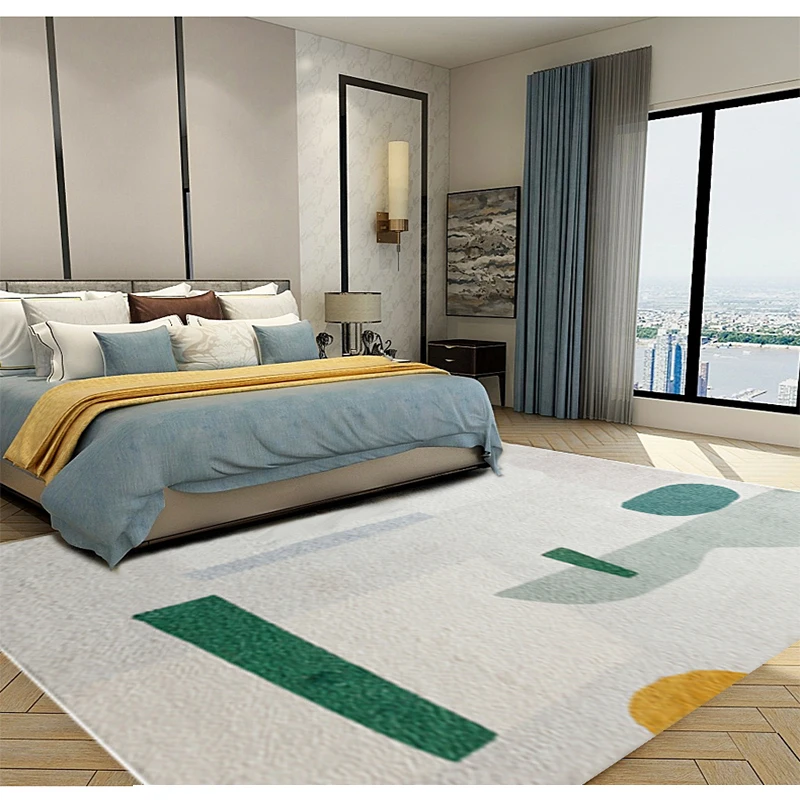

Abstract Geometry Pattern Lamb-like Material Europe Style Carpet rug Living room Bedroom Study Coffee table Decorative room