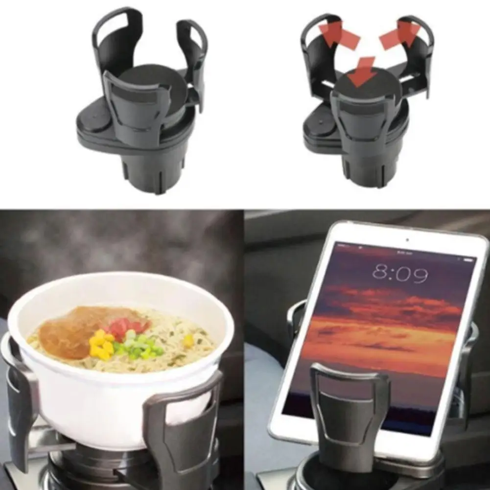 2 In 1 Vehicle mounted Slip proof Cup Holder 360 Degree Rotating Water Car Cup Holder