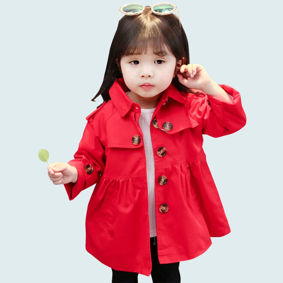 

Infant Girls Jacket Patchwork Windbreakers For Girls Turn Down Collar Kids Outerwear Spring Autumn Casual Baby Clothes For Girls