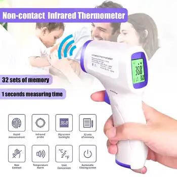 

CE Certification LCD Forehead Thermometer Infrared Thermometer Body Digital Temperature Fever Baby Adult Ear Temperature Meter