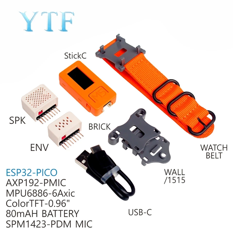 M5stack Stick C + Set Contains SPK + Env Hat ESP32 Development Kit TFT Screen afbeelding