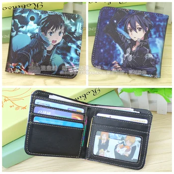 

Anime Gun Gale Online Kazuto Asuna Cosplay Cartoon Long Short Wallet PU Leather Purse Card Holder Billfold ZERO Wallet Gifts