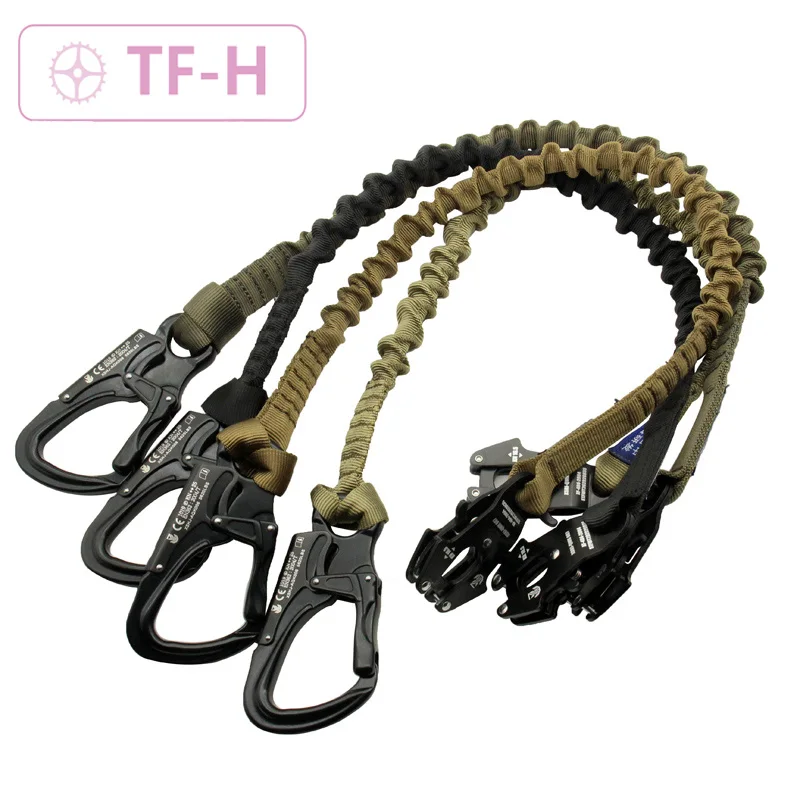 Airborne Catch Seal Quick Release Elastic Safety Rope Double End Draping Buckle Type 25KN load-bearing elastic ropes