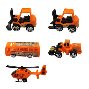 

Children's Cartoon Mini Simulation Plastic Plastic Engineering Vehicle Truck Toy Model Set Combination Boy Birthday Gifts