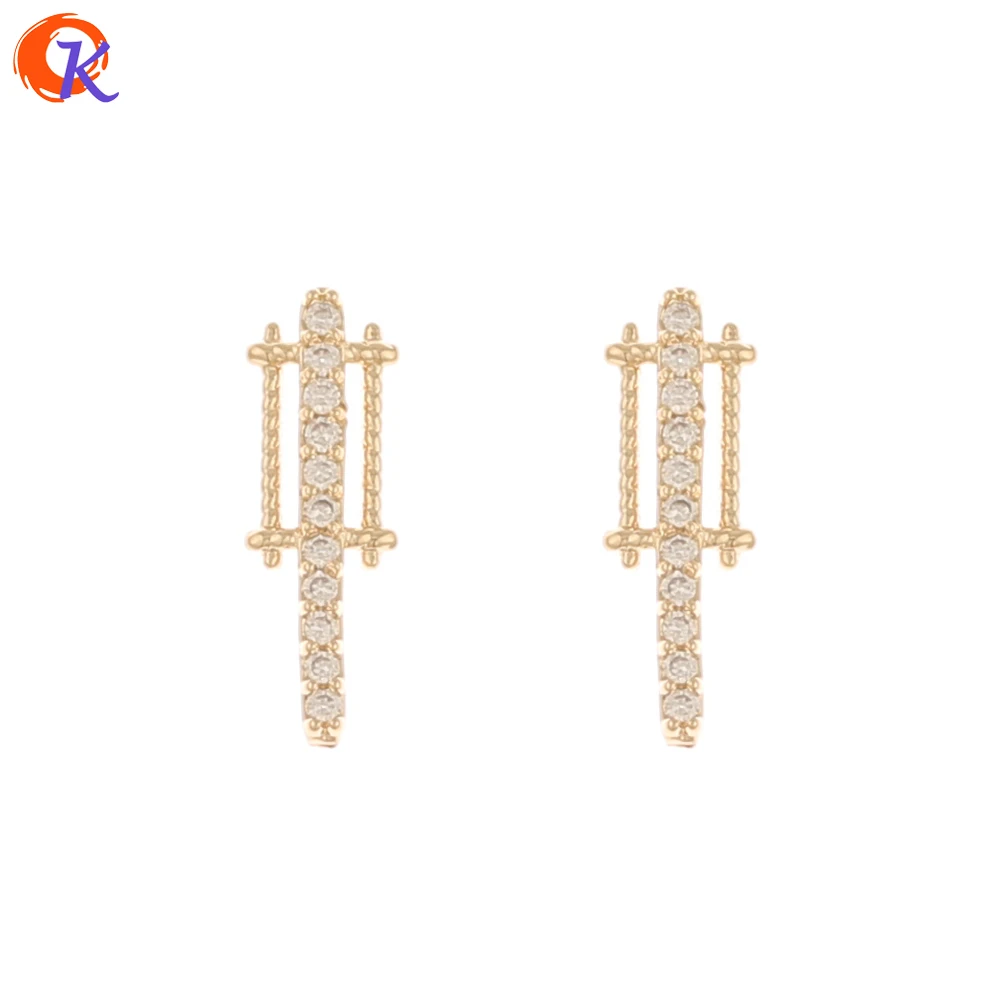 Cordial Design 50Pcs Jewelry Accessories/DIY Making/Cubic Zirconia Charms/Genuine Gold Plating/Hand Made/Fingernail Findings - cordial