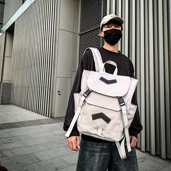 

Backpack 2020 new fashion simple large capacity multifunctional Oxford cloth waterproof luminous student backpack harajuku bag