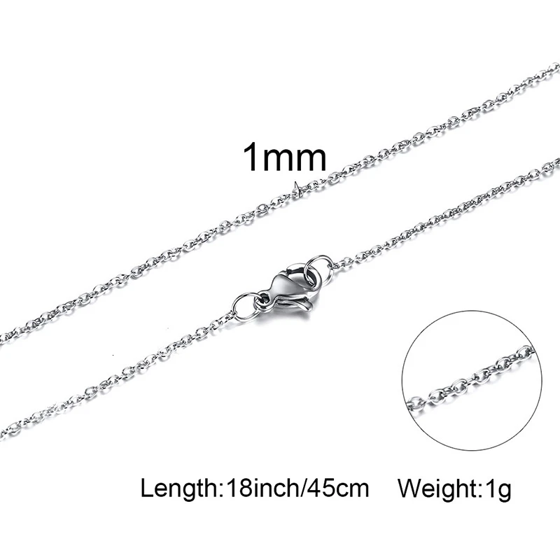 1 мм до 5 мм настоящая нержавеющая сталь мужская цепочка ожерелье серебряное наполнение веревка/коробка/змея/бордюр ссылка 18 дюймов 20 дюймов 22 дюймов 24 дюймов - Окраска металла: NC-548S
