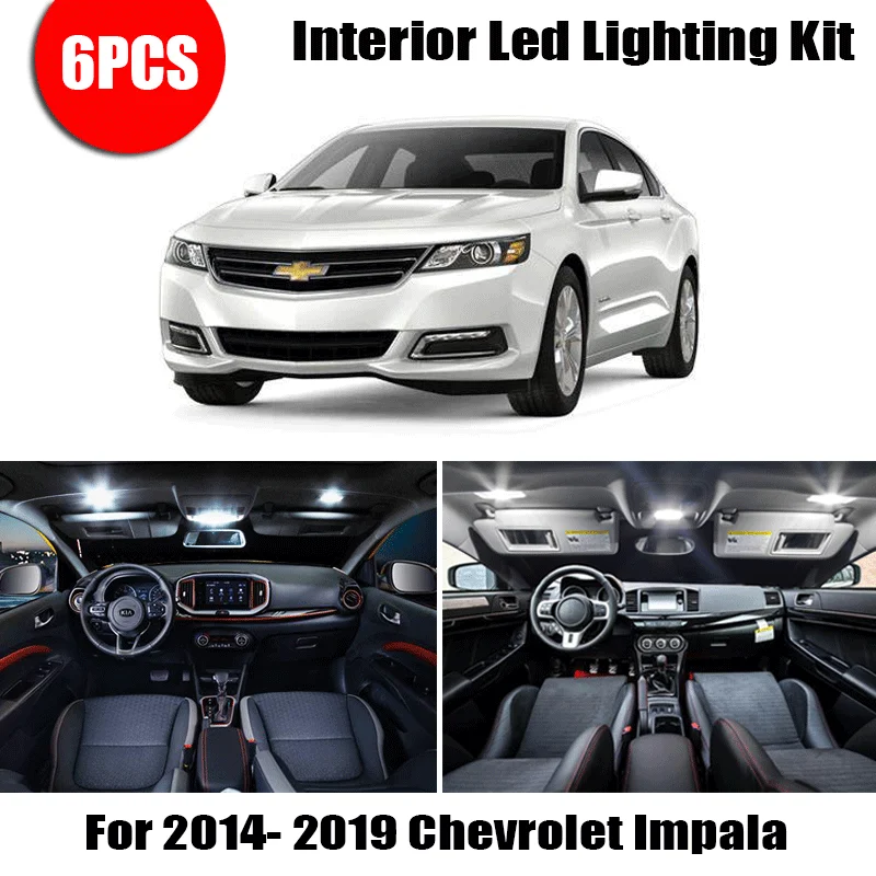 Для 2014 2019 Chevrolet Impala белые автомобильные аксессуары Canbus Error Free светодиодный внутренний светильник чтения