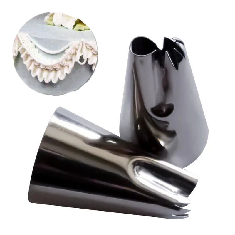 

1pcs Stainless Steel Fold Cream Metal Tips Icing Piping M Size Nozzles Cake Cream Cupcake Pastry Tool Decoration Baking Tool