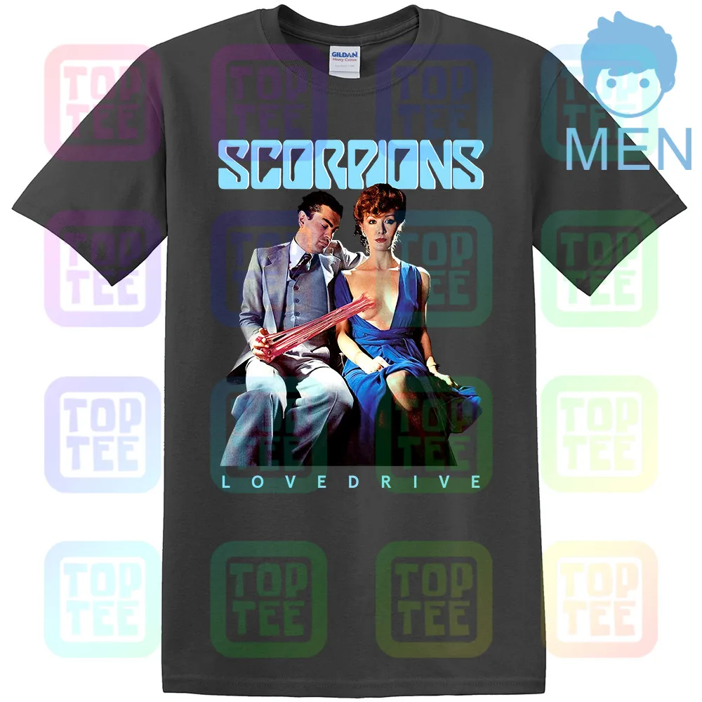 Футболка Scorpions Lovedrive Album Black Tee - Цвет: MEN-DARK GRAY