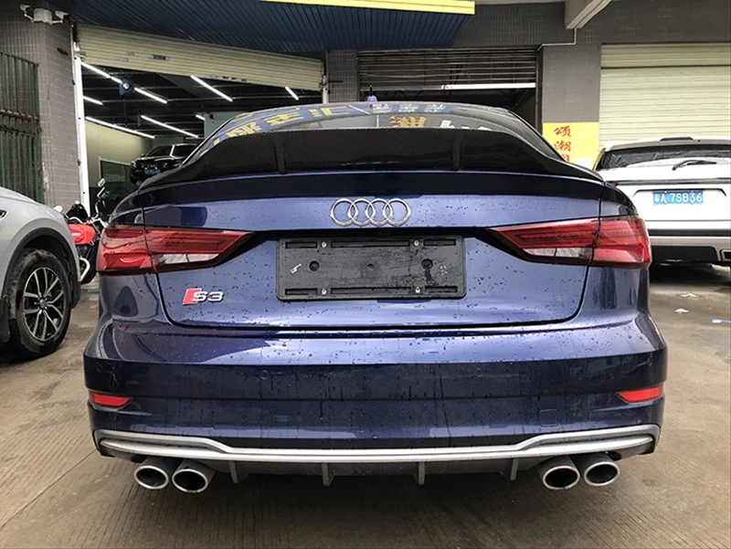 Для Audi A3 S3 RS3- высокое качество R углеродное волокно/FRP задний спойлер на крыло, крышу багажника губы крышка багажника автомобиля стиль