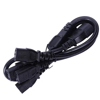 

IEC 320 C14 male to 4XC13 female Y type splitter power cord Black