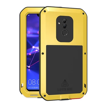 

LoveMei Outdoor Sports Armor Shockproof Dust/Dirt Proof Hybrid Heavy Duty Aluminum Metal Case Cover Compatible for Huawei Mate 2
