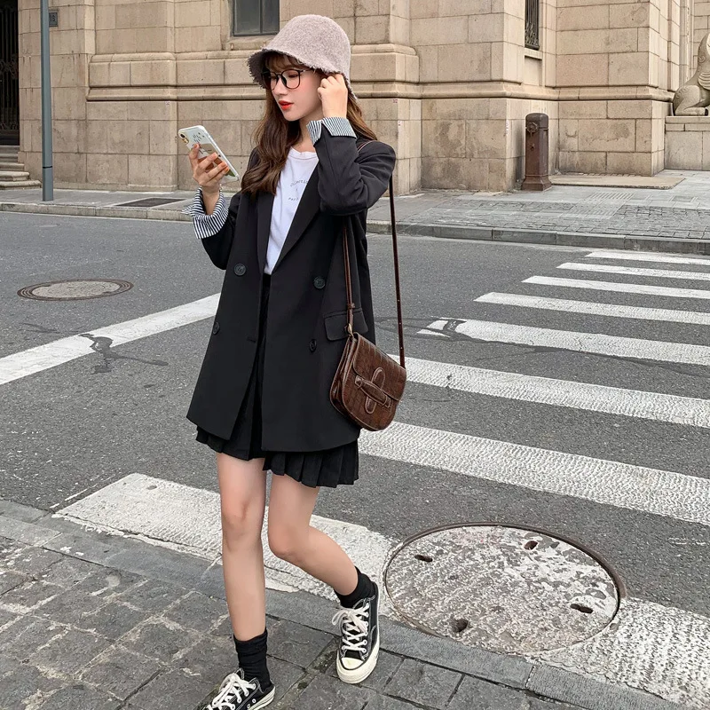 

Casual Small Suit Women's 2019 Autumn Clothing New Style Fashion Simple Classic Versatile Korean-style BF Style Loose-Fit Suit C