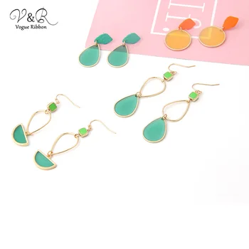

Imitation Gold Plated, Stud/ Hook Earring With Colorful Transparent Drop, DIY Jewelry Set, Fashion Earring Set Handmade Home Fun