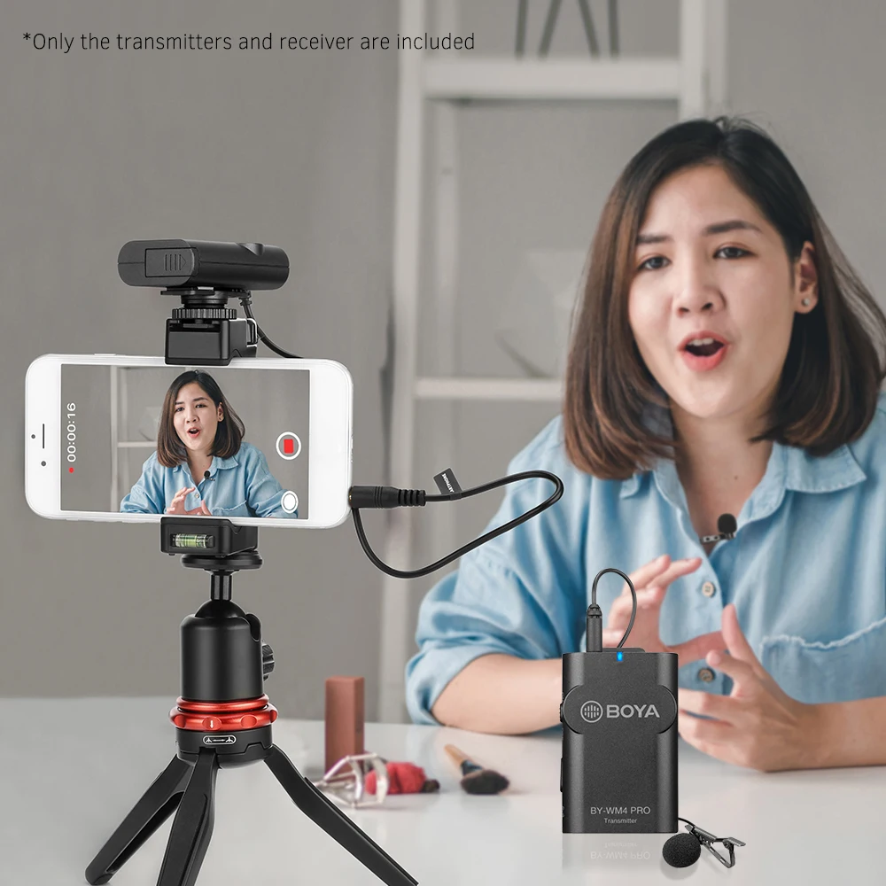 BOYA BY WM4 Pro K1 Портативная Беспроводная микрофонная система 2 4G (один передатчик +