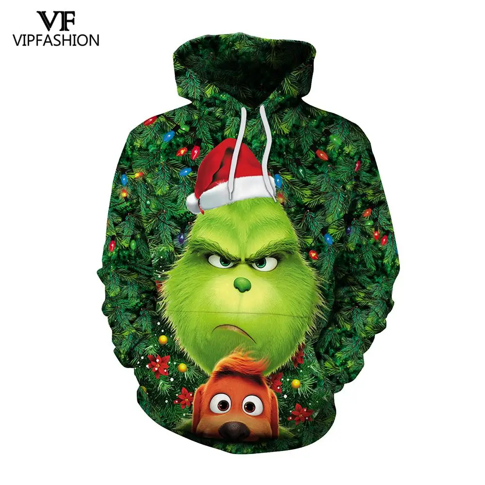 VIP fashnhion забавные толстовки с 3d принтом «веселое Рождество», модные пуловеры с капюшоном, уличная одежда, Рождественские толстовки с капюшоном в стиле аниме