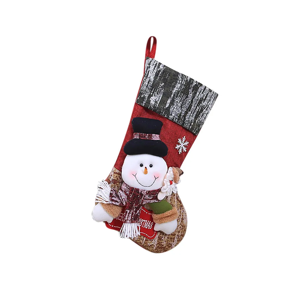 Стильные носки с рождественской елкой, украшенные орнаментом, подарки, носки-каретки, вечерние, праздничные, рождественские, Санта-Клаус, Декор, подарок для девочки, Chaussette# ZB