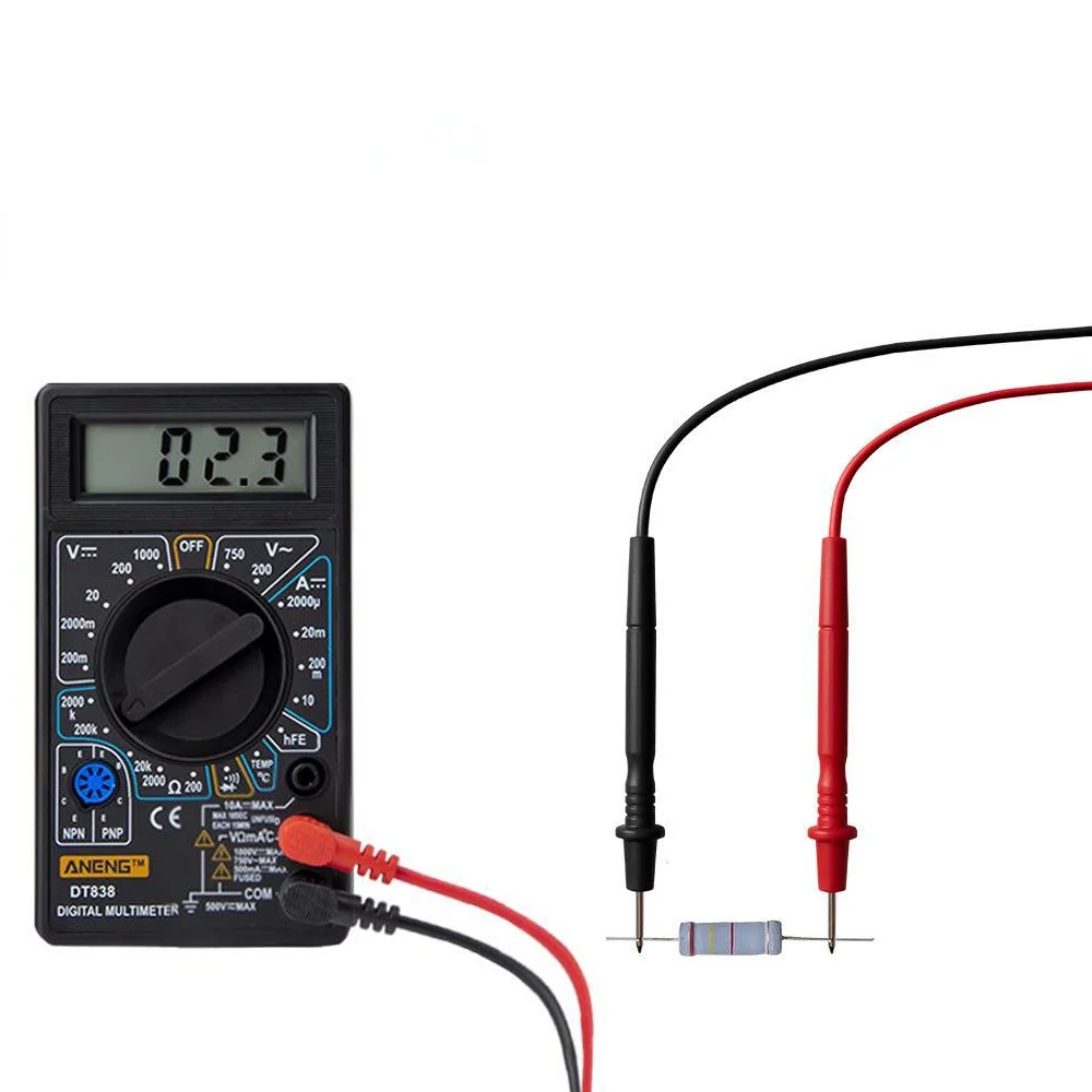 LCD Digital Multimeter AC DC 750V 1000V Digital Mini Multimeter probe For Voltmeter Ammeter Ohm Tester Meter
