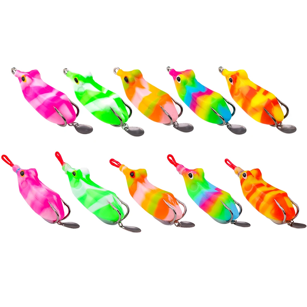 OBSESSION Artificial Soft Lure Frog Lure 14g 6cm Frogbaits With Spinner Top Water Fishing Lure Fishing Frog Frog Wobblers