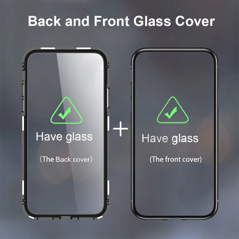 Full Magnetic Cover Case For Huawei P Smart Z Case 360 Double Side