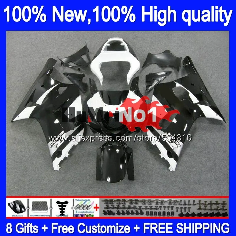 Средства ухода за кожей для SUZUKI GSXR 600 750 CC GSXR600 2001 2002 2003 14MC. 80 белого и черного цвета GSXR750 GSX-R600 01 03 GSXR-600 K1 01 02 03 обтекатель