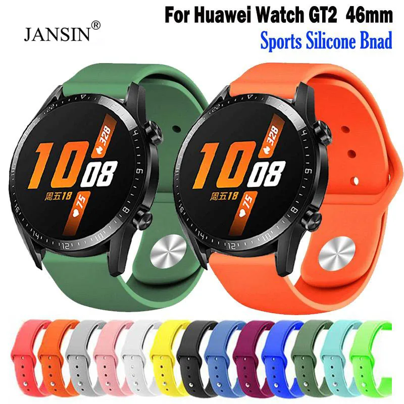 Для huawei Watch GT2 46 мм спортивный сменный силиконовый ремешок для наручных часов для huawei GT аксессуары для браслетов GT2 42 мм ремешок