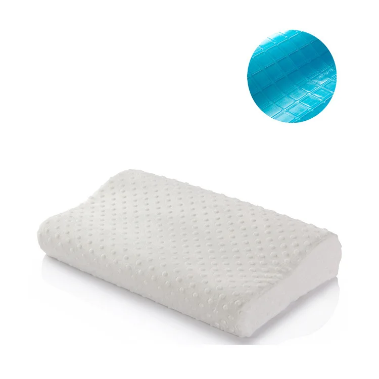 Белый 1PC Sleeping Pillow Slow Rebound Memory Cotton Summer Gel Pillow Comfortable Soft Cool Cervical Protection Neck Care Pillow - Цвет: Белый